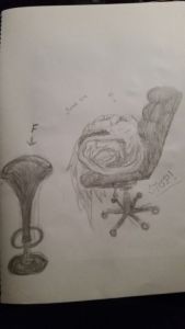 Graphite study of chairs for exercise 1